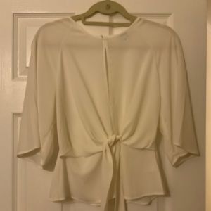 White silky Express blouse